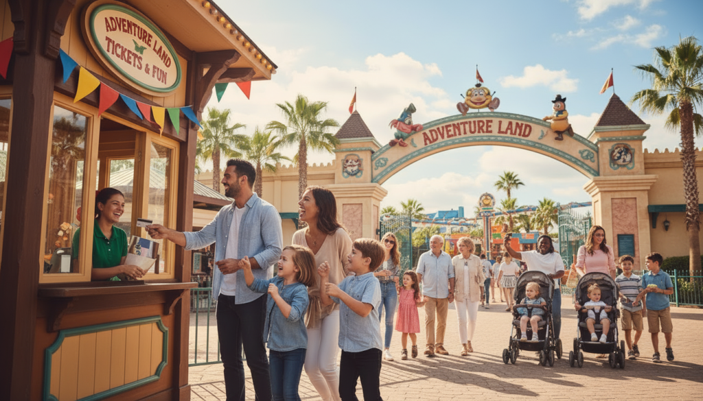 Purchasing Tickets at Amusement Park