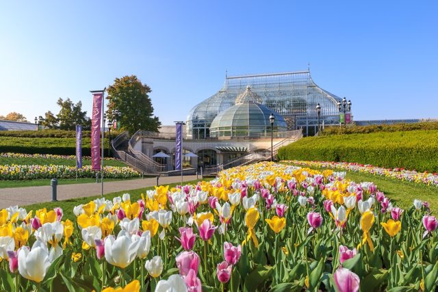 Welcome to the Phipps Conservatory and Botanical Gardens "green" entrance.